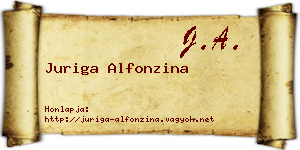 Juriga Alfonzina névjegykártya